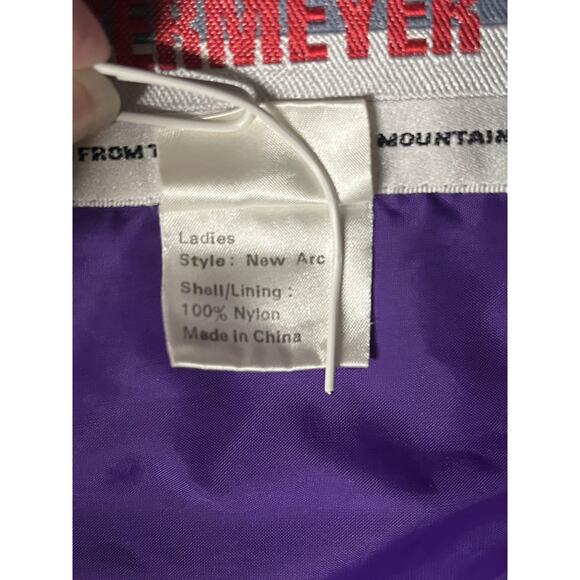 Obermeyer Pullover Jacket Womens Small Purple Black New Arc Ski Hooded Mittens - Picture 11 of 15